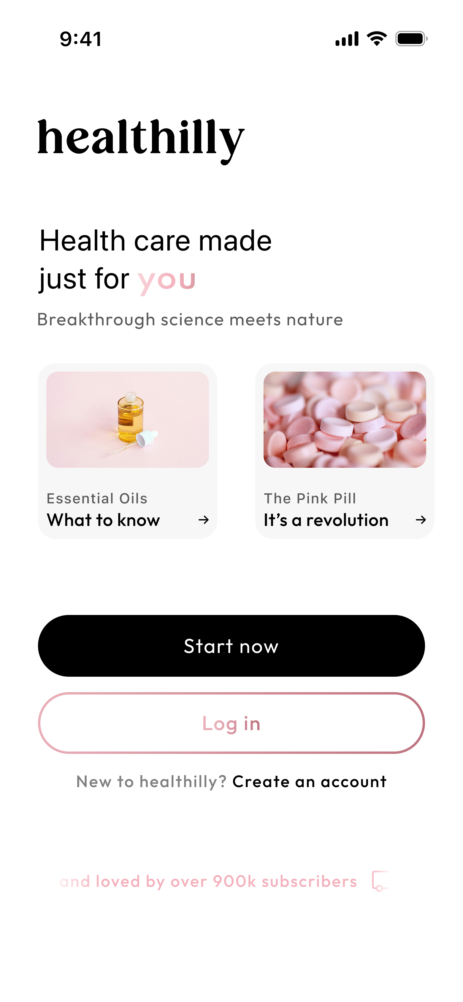 App mockup screen one